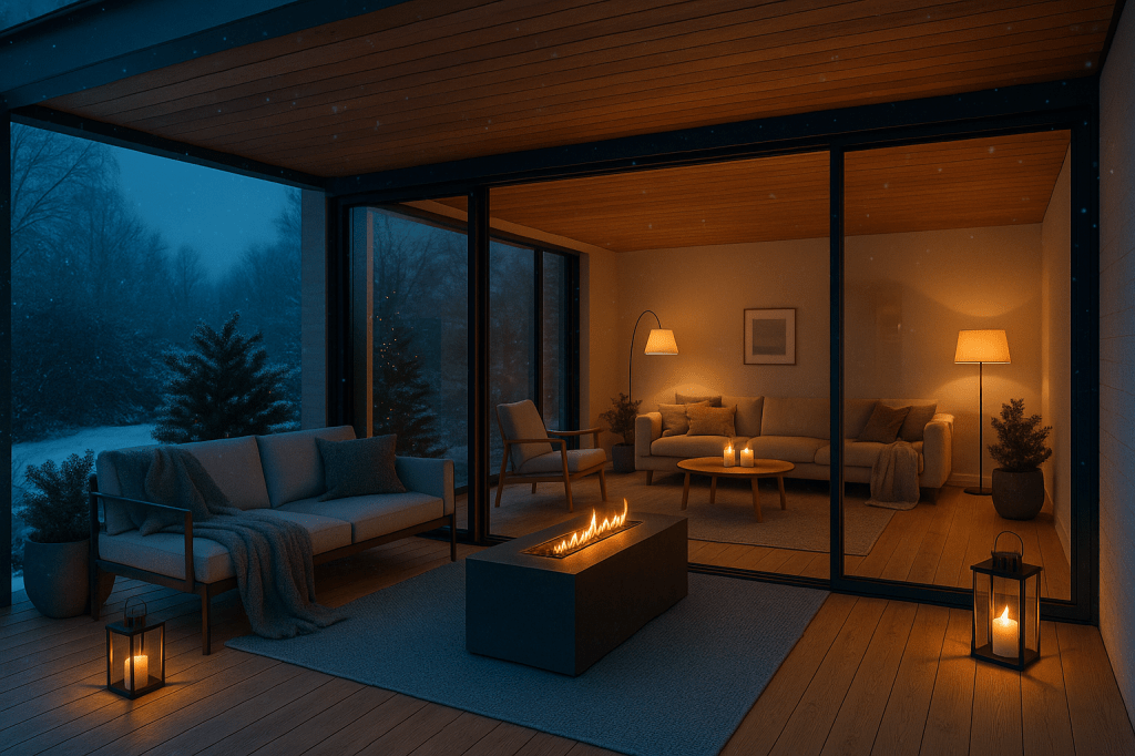 Hoe richt je een stijlvol winterterras in dat naadloos aansluit op je interieur, zodat binnen en buiten één geheel vormen?