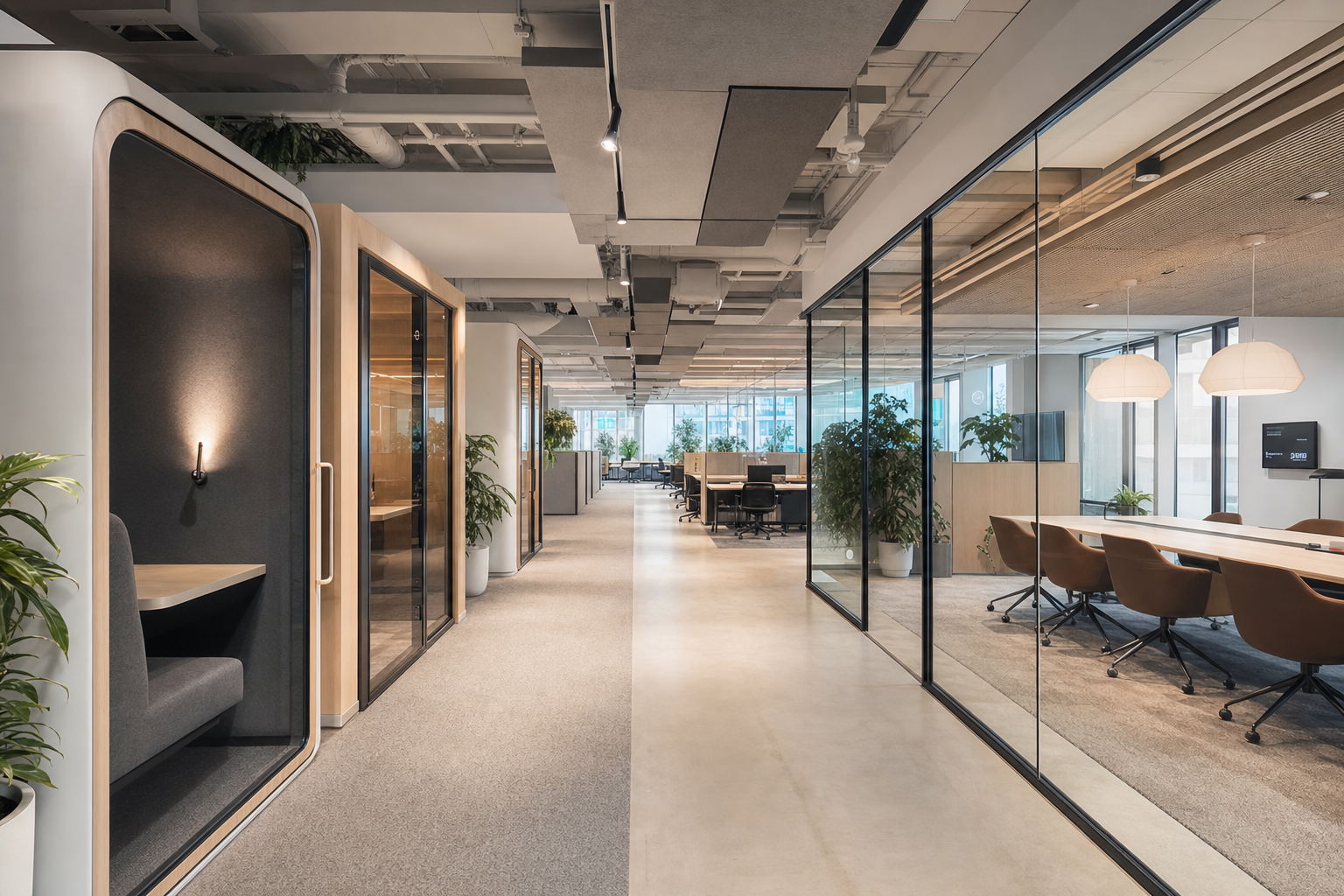 Kantoorindeling en routing voor optimale werkplek