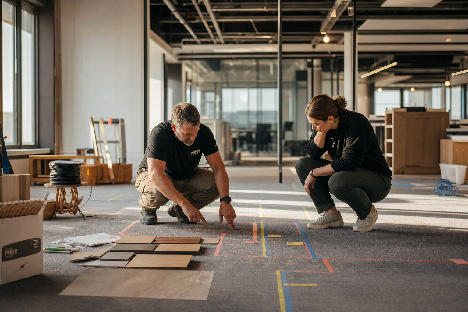Effectieve routing in moderne kantoorruimte