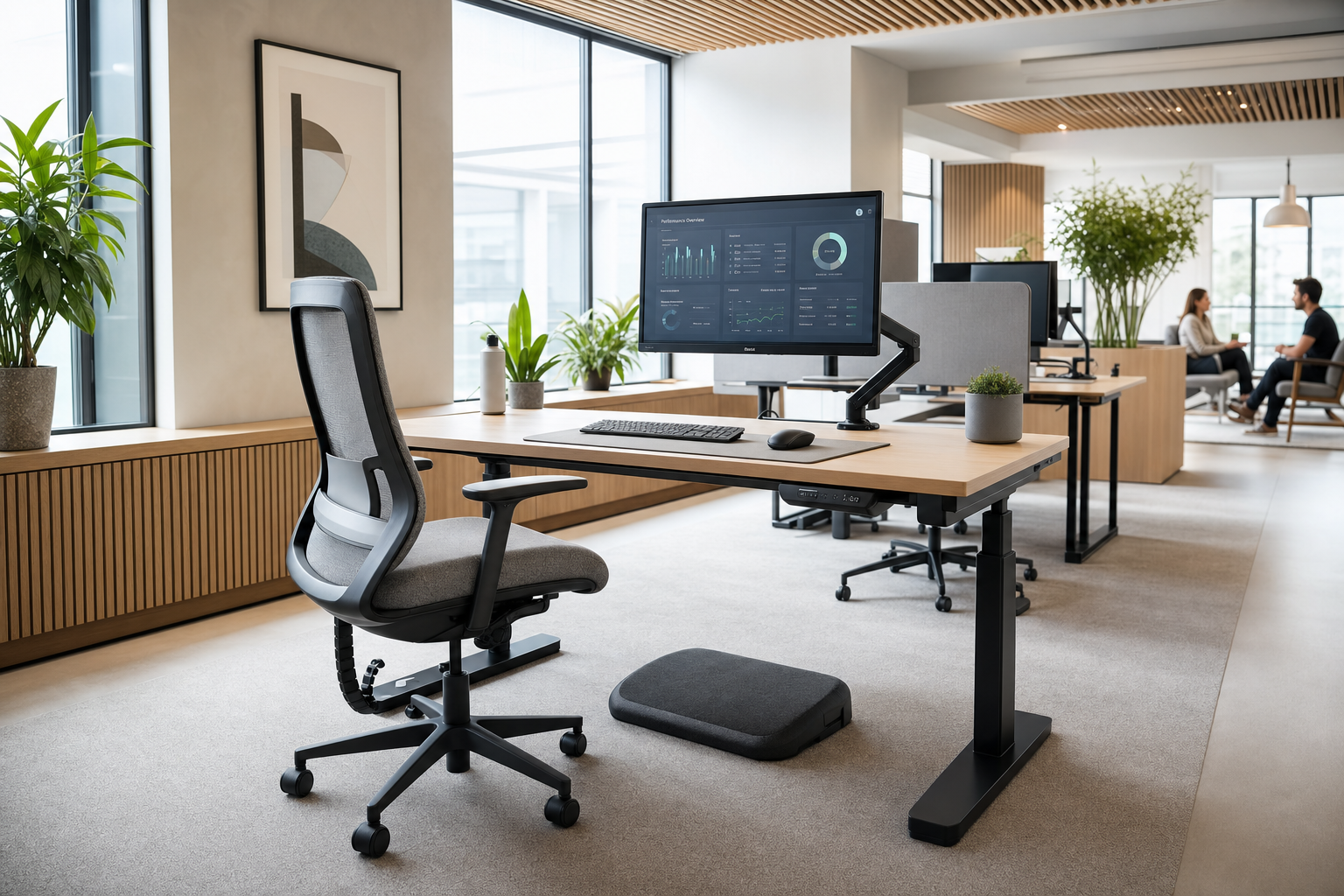 Gezonde kantoorinrichting met ergonomische meubels