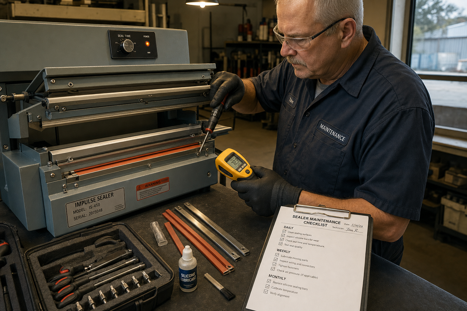 Preventief onderhoud sealmachine componenten