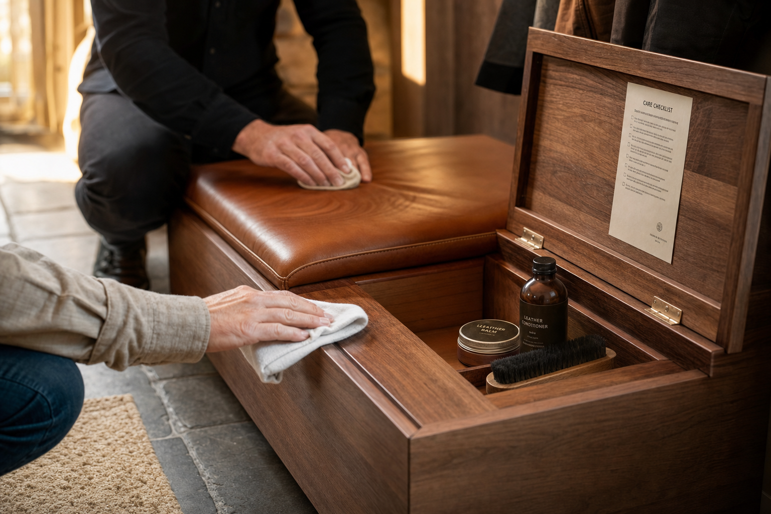 Materiaalsoorten wandbank onderhoud
