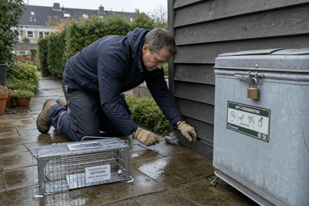 Wat is de meest effectieve en diervriendelijke aanpak om ratten rond huis en tuin te verjagen zonder gif, en wanneer schakel je een ongediertebestrijder in?