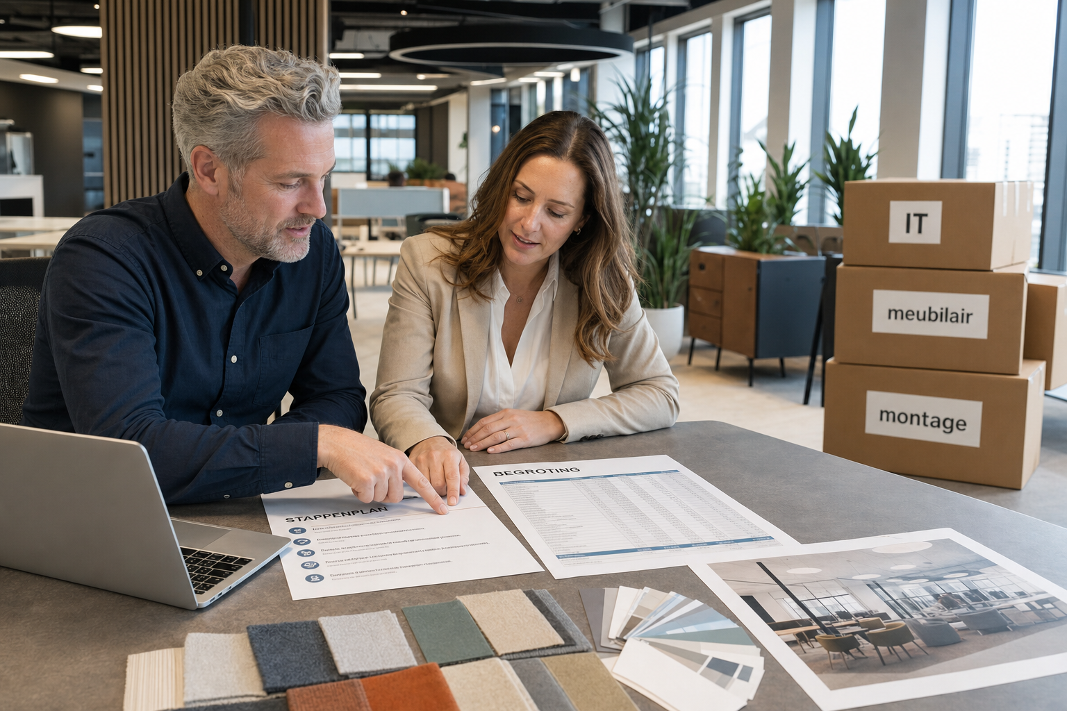 Kantoorinrichting planning en budgettering