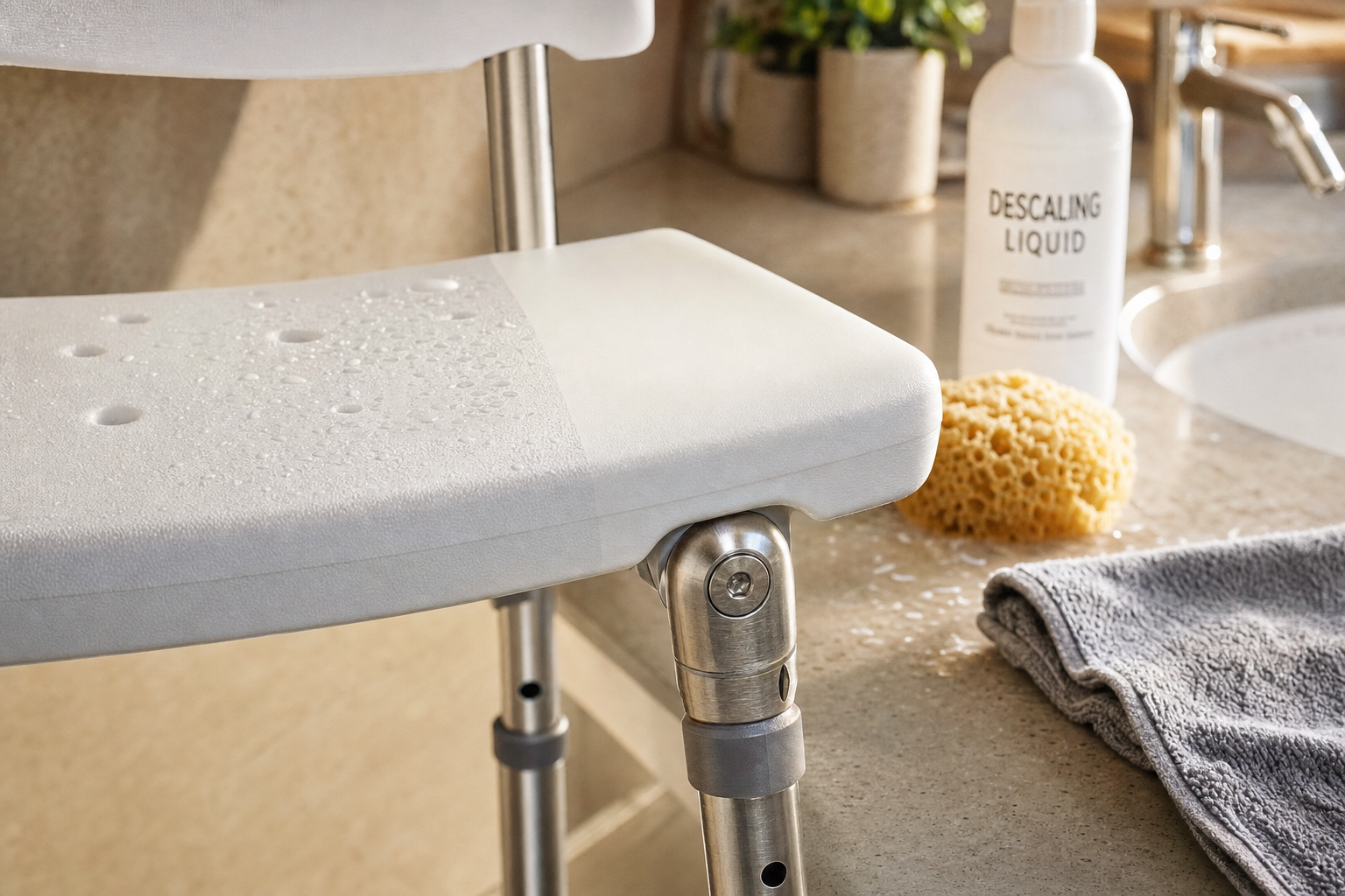 Verschillende materialen douchestoelen